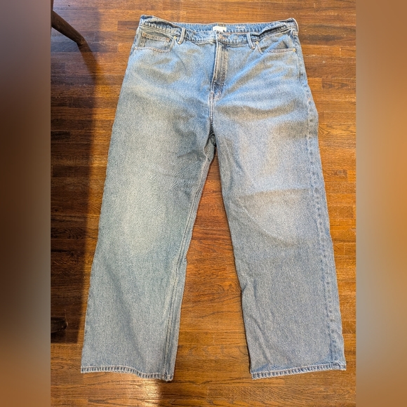 Good American Light Blue Relaxed Baggy Jeans Size 16 Plus / 30.5" Inseam. - Picture 2 of 6